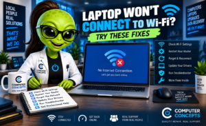 Laptop Wi-Fi fix guide from Computer Concepts