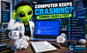Computer keeps crashing - common causes and fixes