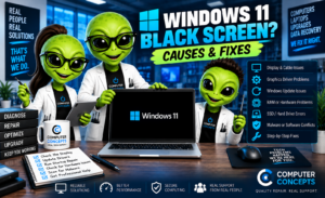 Windows 11 black screen - causes and fixes