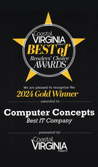 2024 coastal virginia magazine computer repair services gold winner